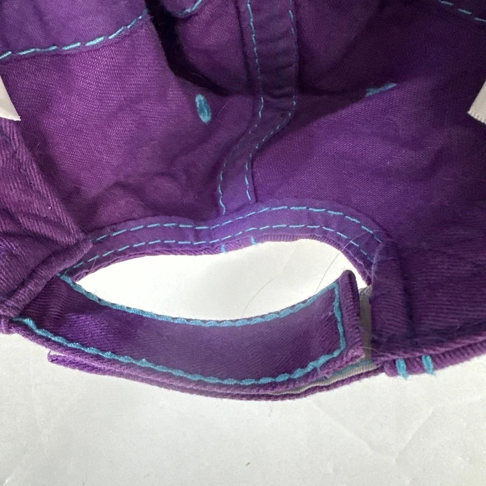 Disney Parks Mickey Mouse Youth Purple Blue Rhinestones Adjustable Ball Cap Hat - Picture 14 of 16